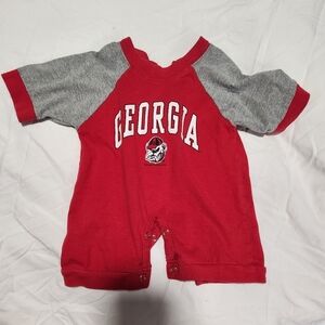 Georgia Kids Red and Gray Bodysuit